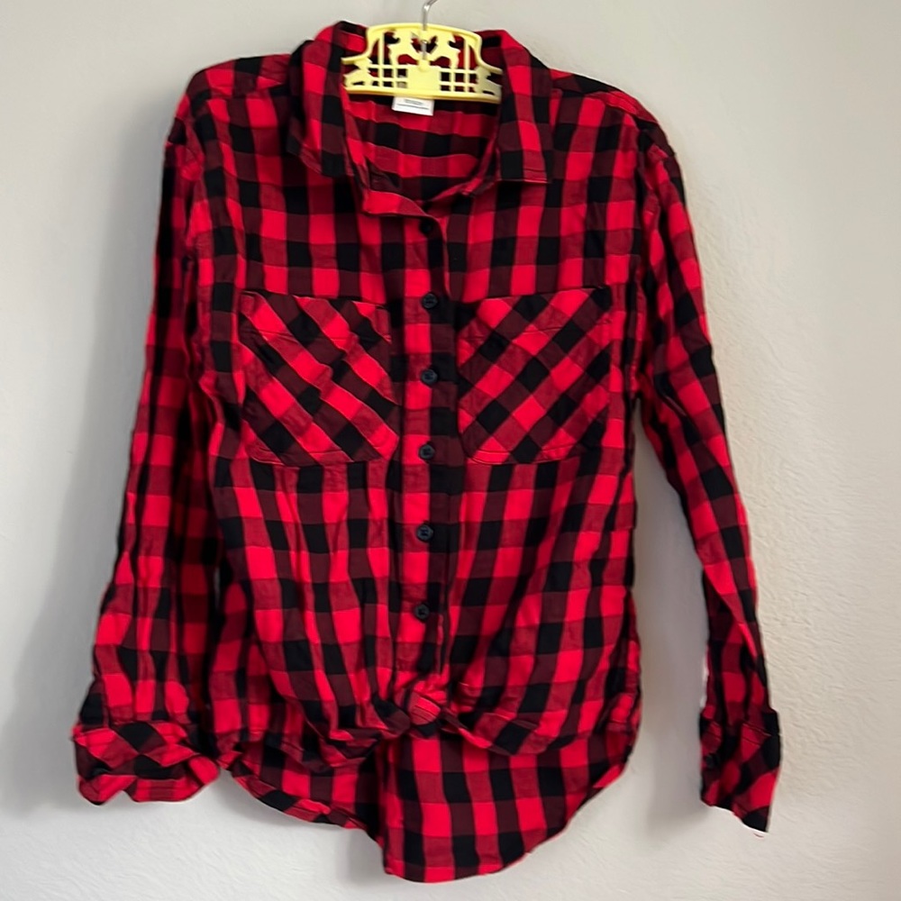 Arizona Jean Co flannel Buffalo check top